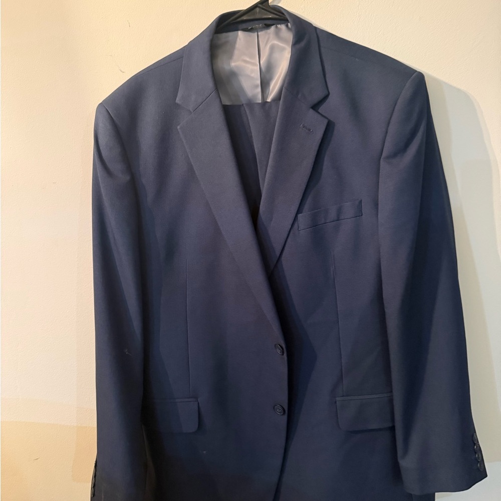 Haggar Navy Two-Button Suit Jacket